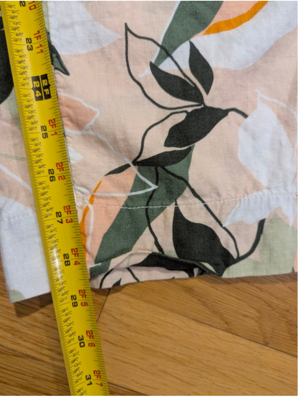 Nicole Miller Linen Wide Leg Pants Small Tropical Print - Picture 9 of 12